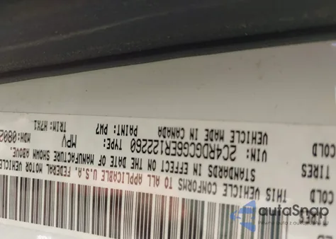 2014 Dodge Grand Caravan Sxt z USA, uszkodzony, nr VIN 2C4RDGCG6ER122260